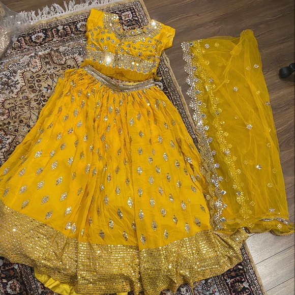 Selling Yellow Indian Lehenga Dress - Picture 1 of 2